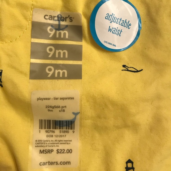 Carter’s 9 month casual shorts. NWT - Picture 3 of 4